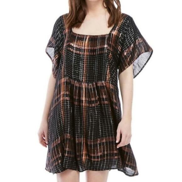 Free People Metallic Barcelona Mini Shift Small Dress - Picture 5 of 5